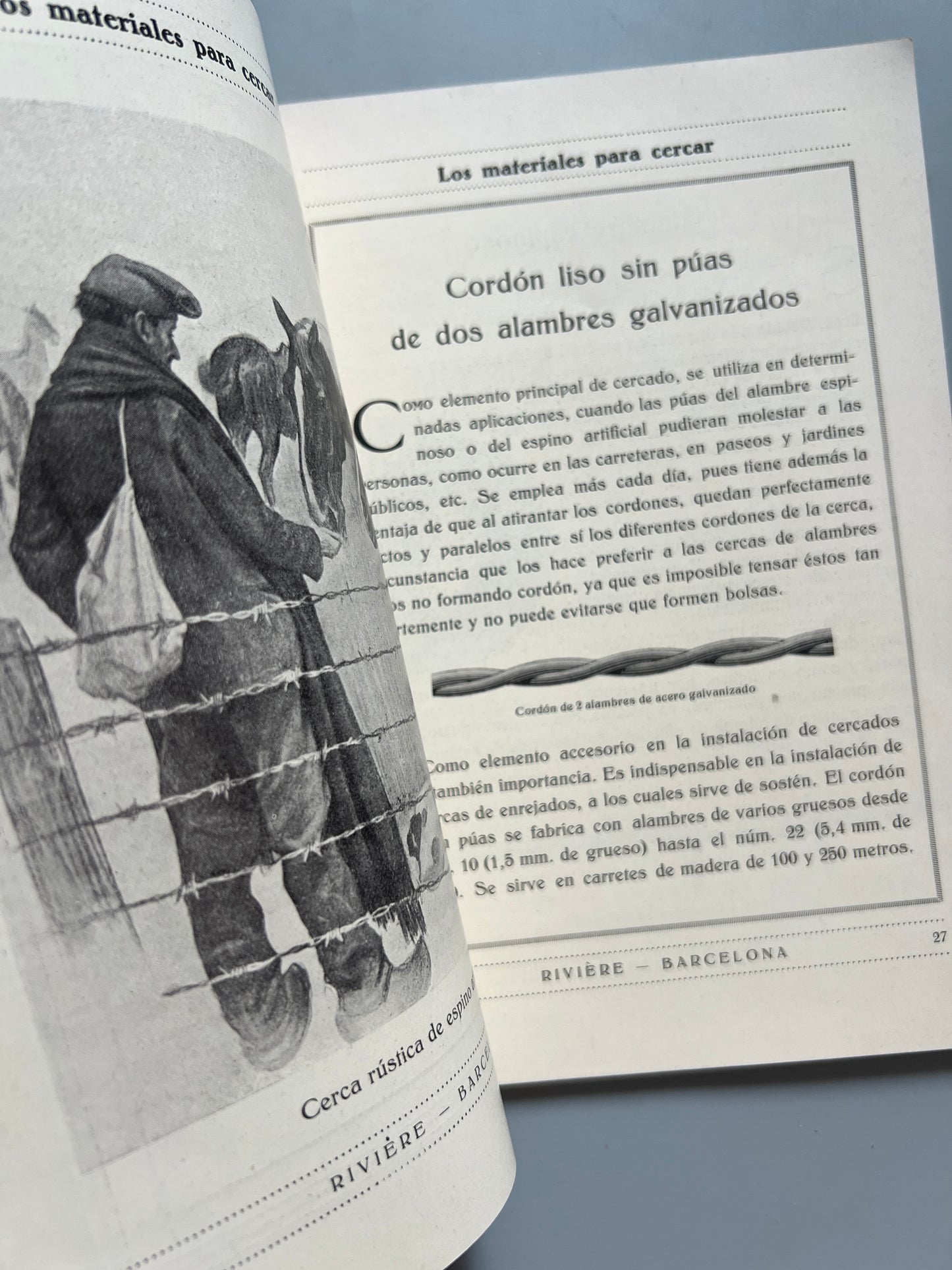 Libro de: La teoría y la práctica del cercado, Rivière y C.ª - ca. 1920