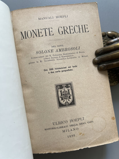 Monete Greche, Solone Ambrosoli - Ulrico Hoepli, 1899