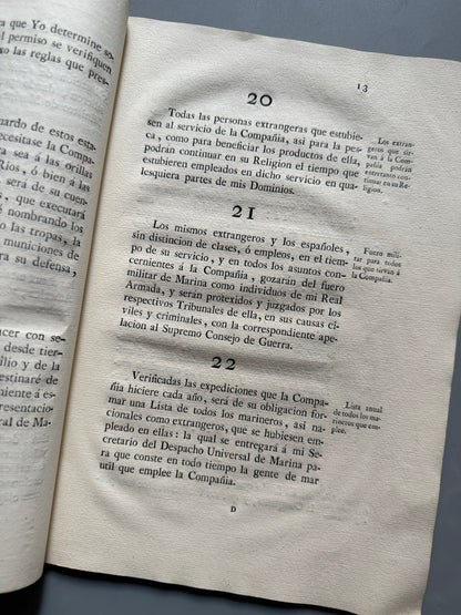 Libro de: Cédula de S. M. para el establecimiento de la Real Compañía Marítima de 19 de setiembre de 1789