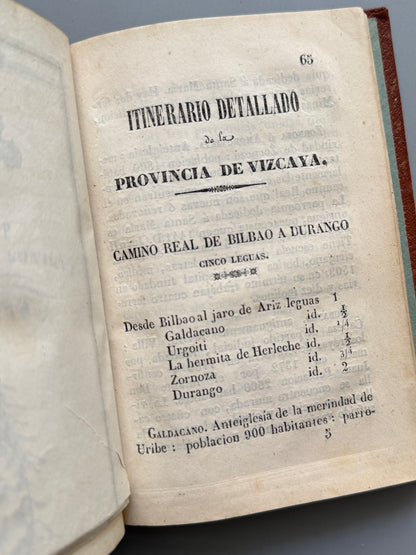 Libro de: Guia de Bilbao y conductor del viagero en Vizcaya - Imprenta de Adolfo Depont, 1846
