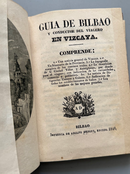 Libro de: Guia de Bilbao y conductor del viagero en Vizcaya - Imprenta de Adolfo Depont, 1846