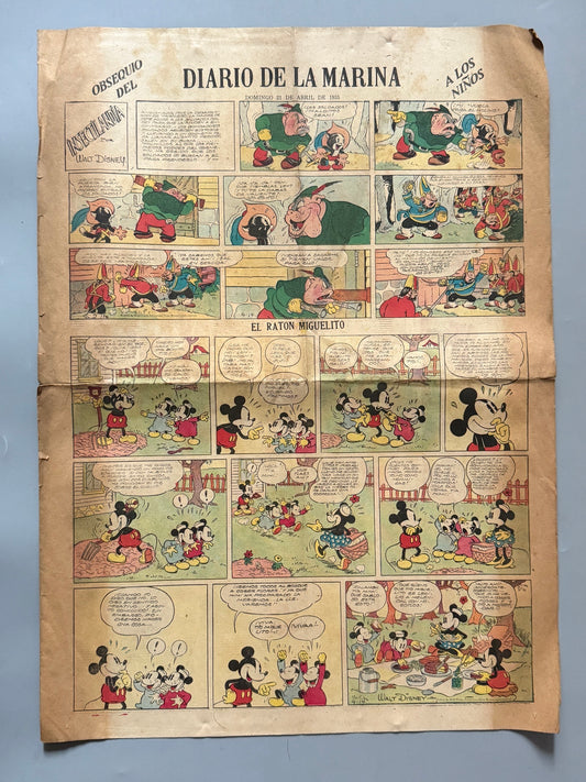 El Ratón Miguelito (Mickey Mouse) e Insectilandia, Walt Disney - El Diario de la Marina, 1935