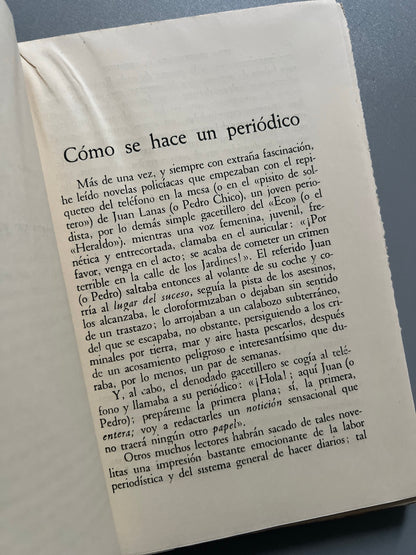 Libro de: Tres profesiones al desnudo. Prensa, cine y teatro, Karel Chapek - Editorial Juventud, 1947