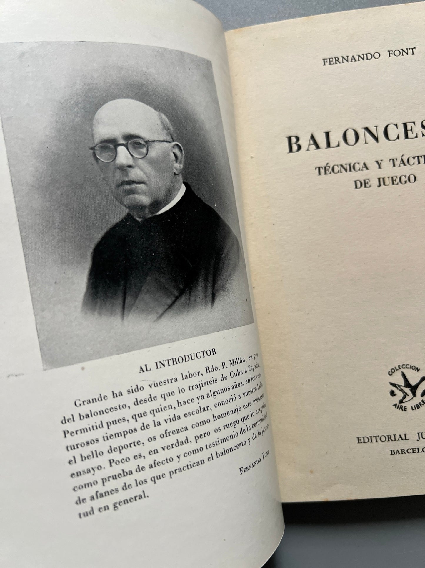 Libro de: Baloncesto, Fernando Font - Editorial Juventud, 1949