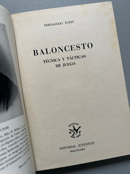 Libro de: Baloncesto, Fernando Font - Editorial Juventud, 1949