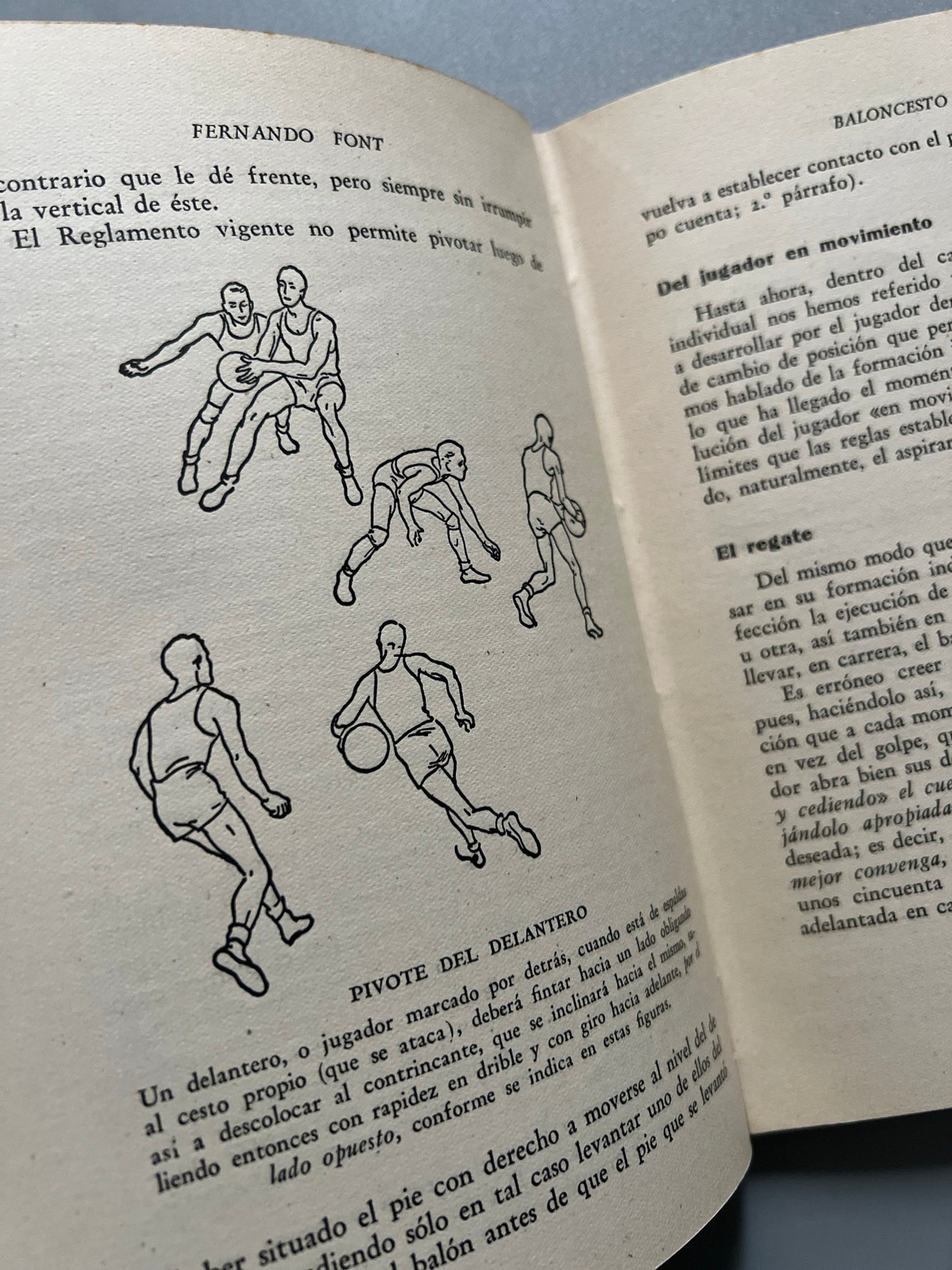 Libro de: Baloncesto, Fernando Font - Editorial Juventud, 1949