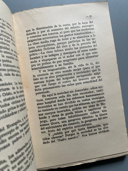 Libro de: El socialismo a la luz del Evangelio. Manual del obrero, José María Ruano - Editorial Católica, 1934