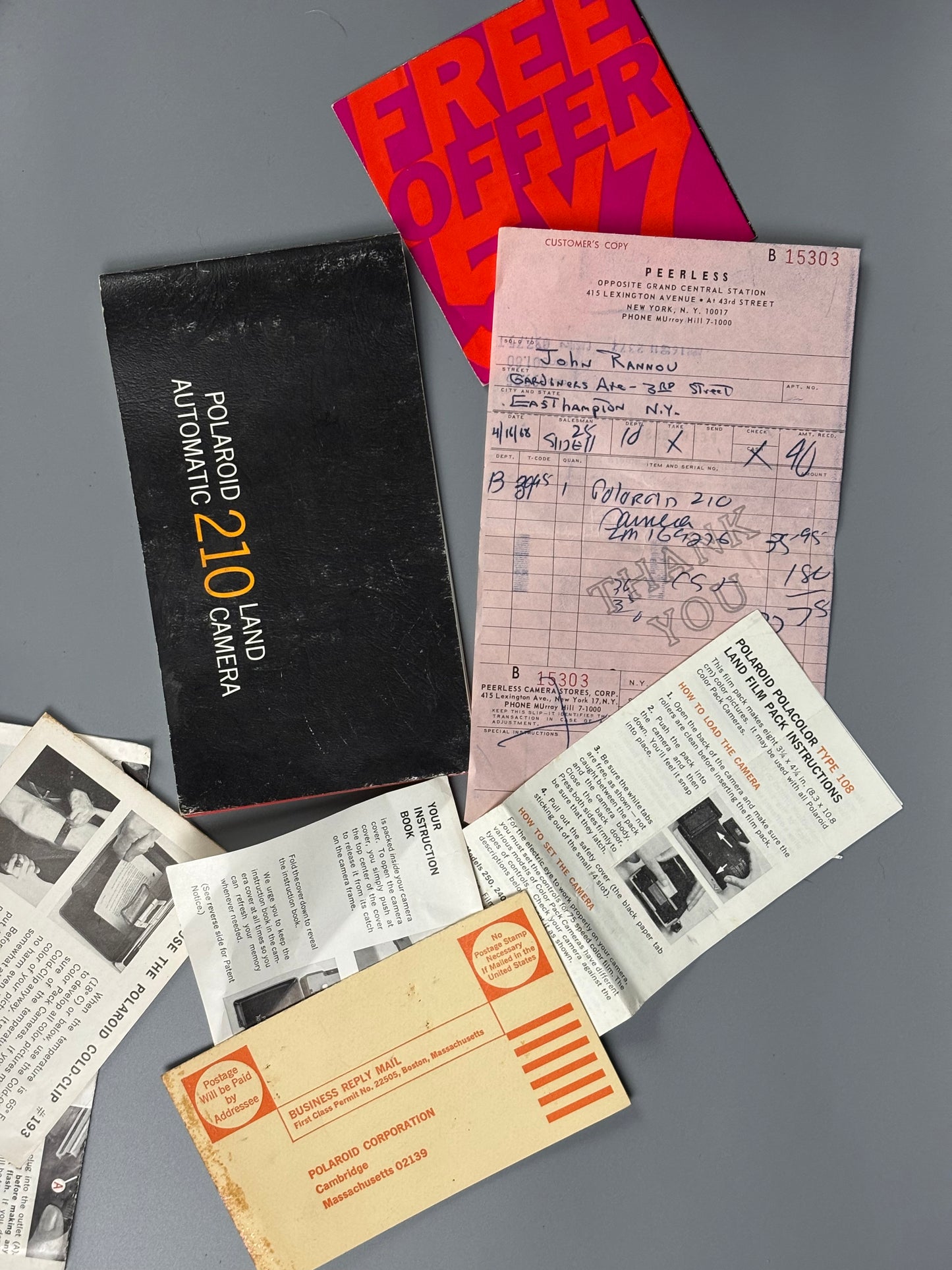 Cámara Instantánea Polaroid Land Camera Automatic 210 – Vintage Clásica