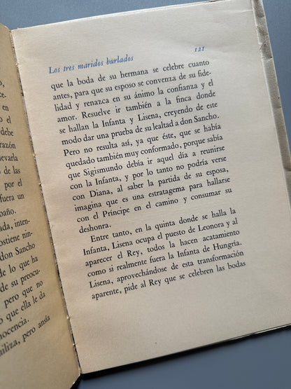 Libro de: Los Tres Maridos Burlados, Tirso De Molina (numerado, nº253) - Editorial Gustavo Gili, 1951