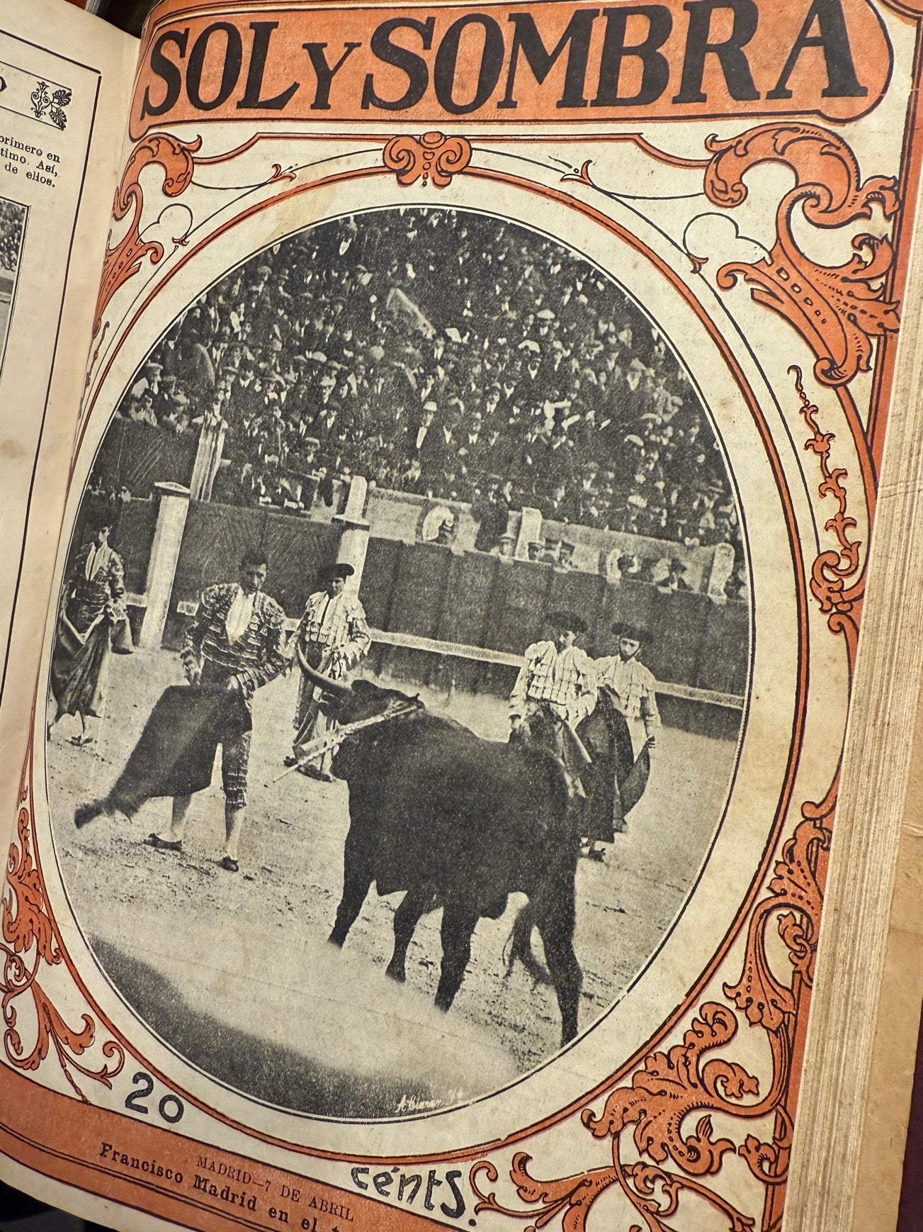 Libro de: Sol y sombra, semanario taurino ilustrado (encuadernado) - Madrid, julio 1912 - abril 1913