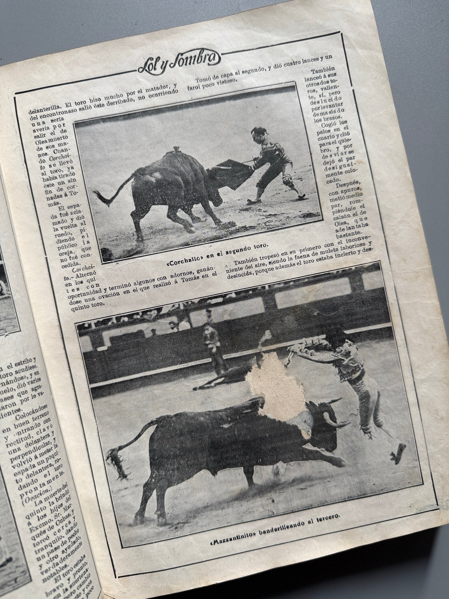 Libro de: Sol y sombra, semanario taurino ilustrado (encuadernado) - Madrid, julio 1912 - abril 1913