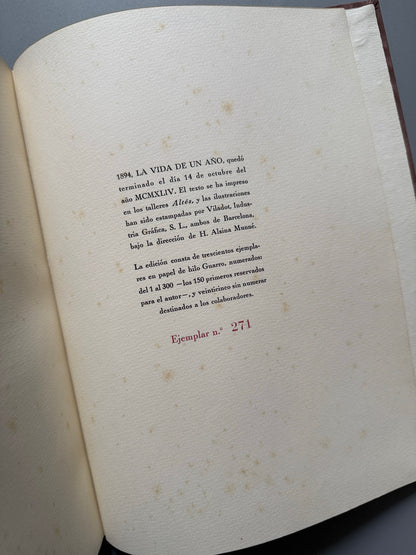 Libro de: 1894 la vida de un año, Agustín de Figueroa nº271 (il. E. Grau Sala) - Editorial Gustavo Gili, 1944