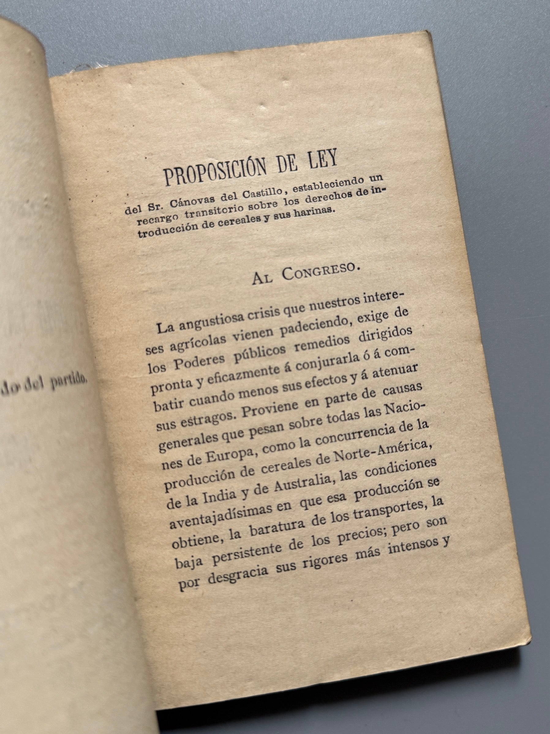 Libro de: Discurso en defensa de la producción nacional, Antonio Cánovas del Castillo - 1884
