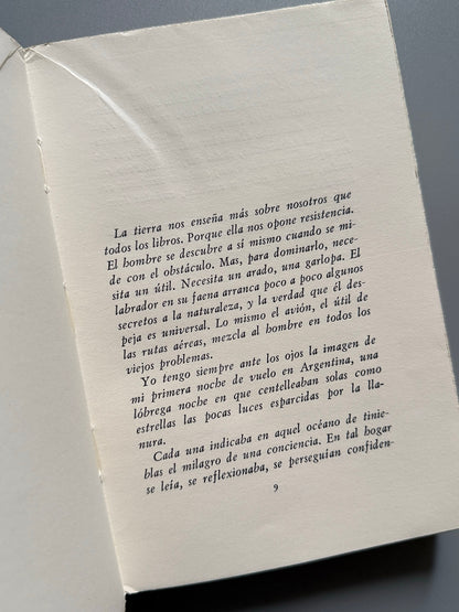 Libro de: Tierra de los hombres, A. de Saint Exupery (primera edición) - Editorial Sudamericana, 1939