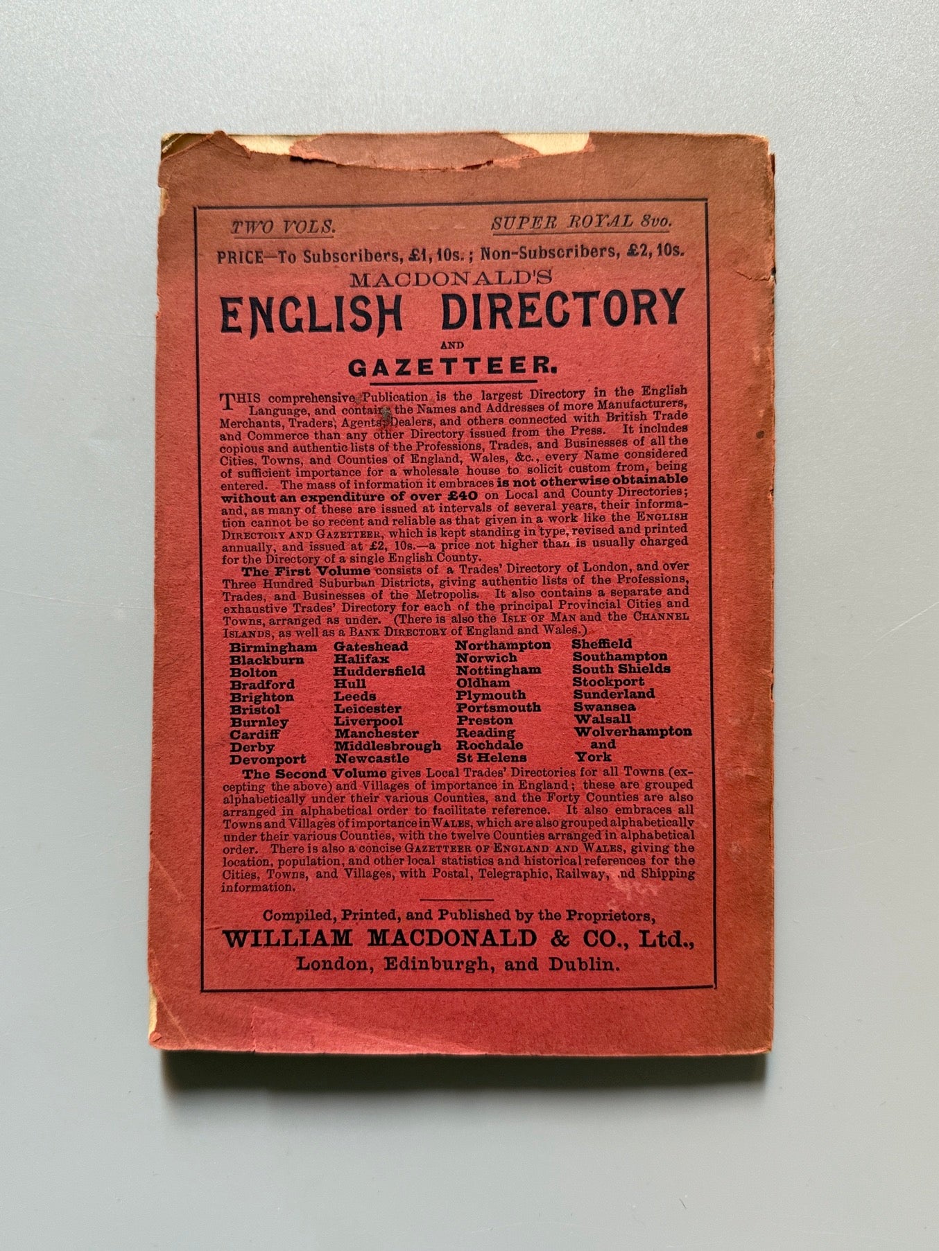 Libro de: Macdonald's tourists' guide to Glasgow, Alex W. Stewart, William Macdonald & Cº, ca. 1905