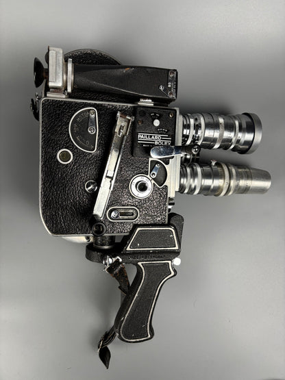 Cámara de Cine Bolex Paillard H-16 16mm (c. 1940) con Dos Objetivos – Elgeet 13mm + Kodak Anastigmat 63mm