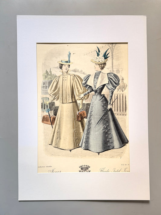 Grabado de moda - Le Salon de la Mode, ca. 1890