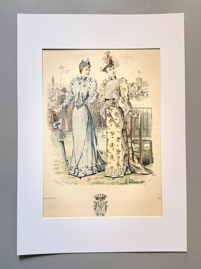 Grabado de moda - Le Salon de la Mode, ca. 1890