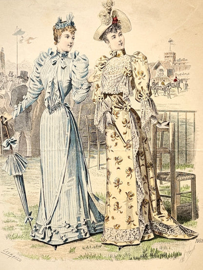 Grabado de moda - Le Salon de la Mode, ca. 1890