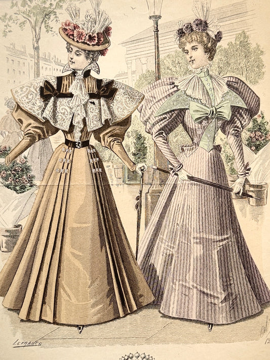 Grabado de moda - Le Salon de la Mode, ca. 1890
