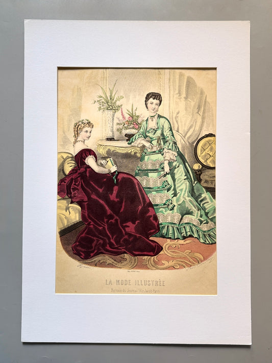 Grabado de moda - La Mode Illustrée, 1870