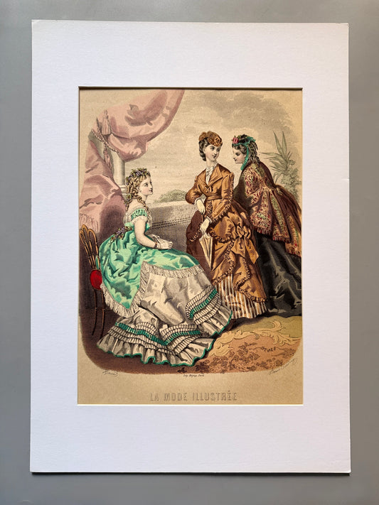 Grabado de moda - La Mode Illustrée, 1870