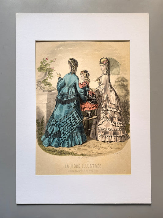 Grabado de moda - La Mode Illustrée, 1870