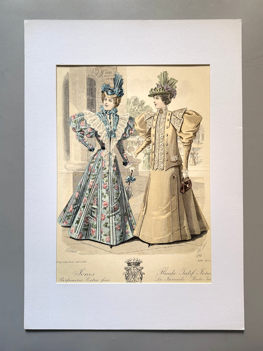 Grabado de moda - Le Salon de la Mode, ca. 1890