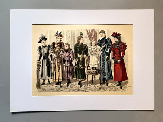Grabado de moda - Le Salon de la Mode, ca. 1890
