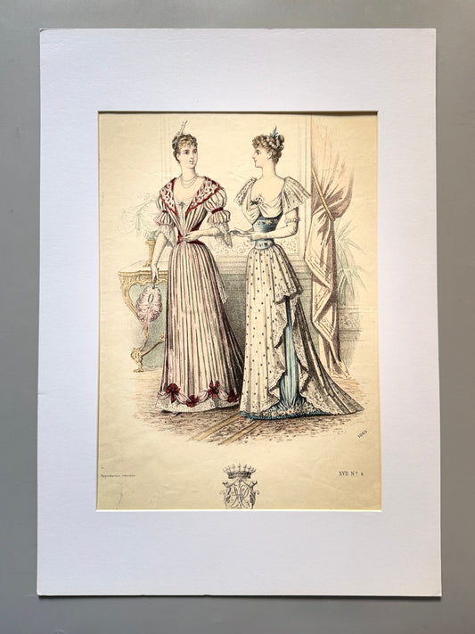Grabado de moda - Le Salon de la Mode, ca. 1890