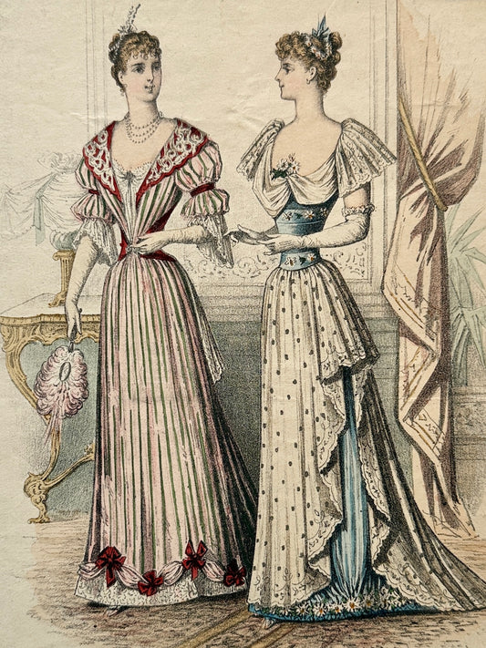 Grabado de moda - Le Salon de la Mode, ca. 1890
