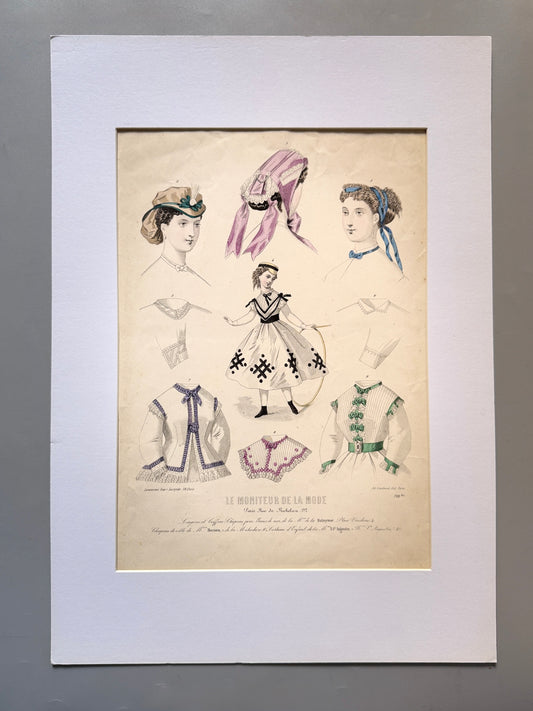 Grabado de moda - Le Moniteur de la Mode, ca. 1865