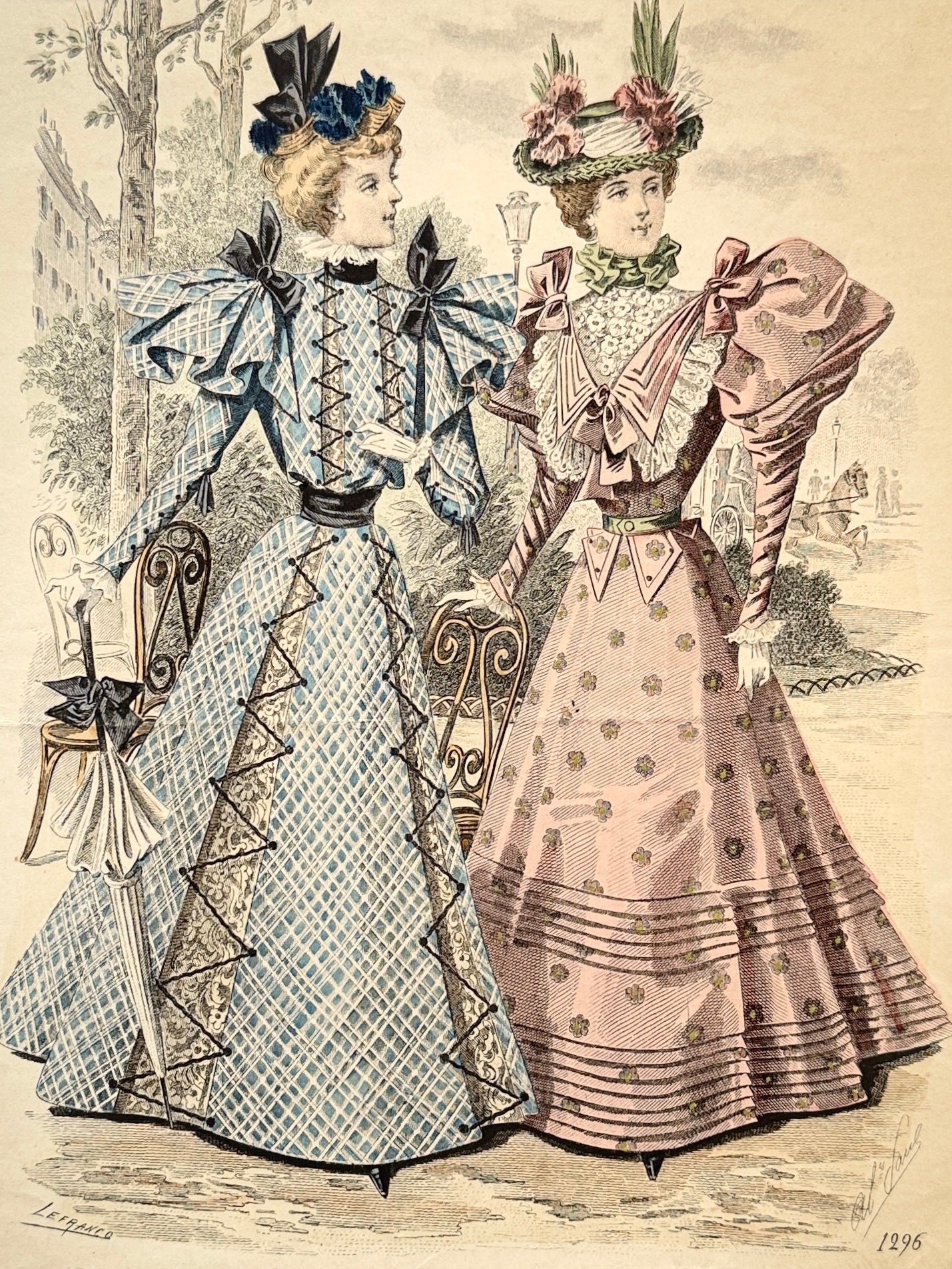 Grabado de moda - Le Salon de la Mode, ca. 1890