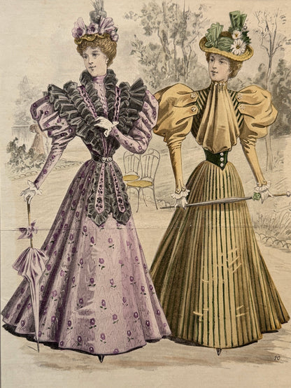 Grabado de moda - Le Salon de la Mode, ca. 1890