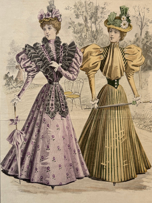 Grabado de moda - Le Salon de la Mode, ca. 1890