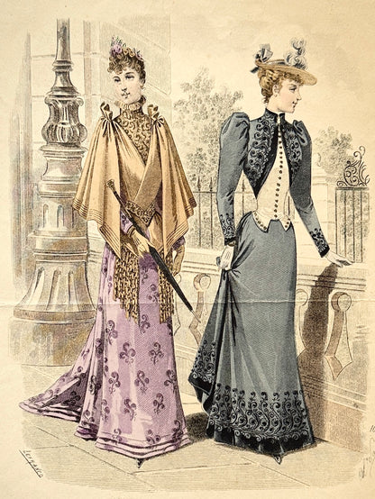 Grabado de moda - Le Salon de la Mode, ca. 1890