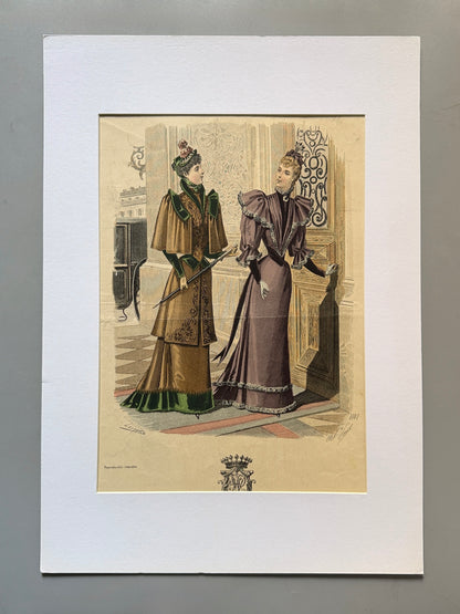 Grabado de moda - Le Salon de la Mode, ca. 1890