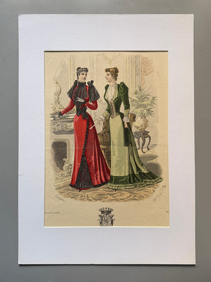 Grabado de moda - Le Salon de la Mode, ca. 1890