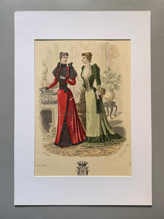 Grabado de moda - Le Salon de la Mode, ca. 1890