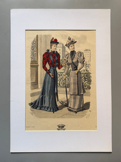 Grabado de moda - Le Salon de la Mode, ca. 1890