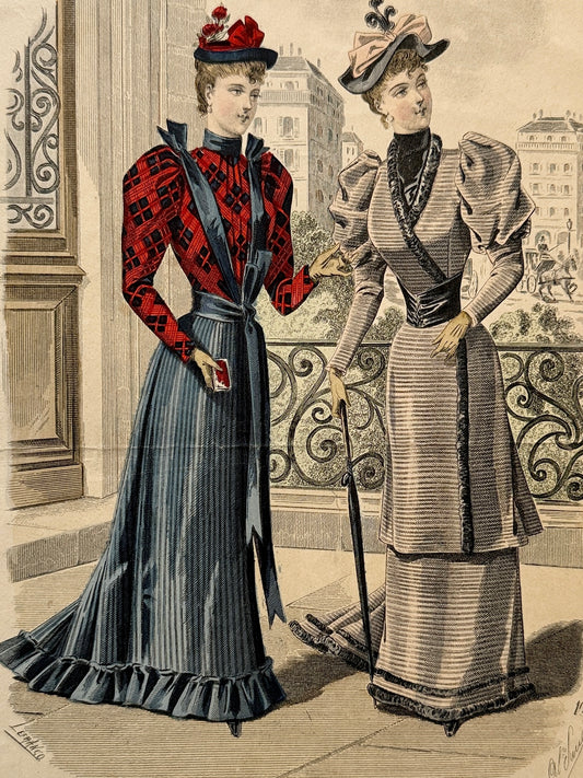 Grabado de moda - Le Salon de la Mode, ca. 1890