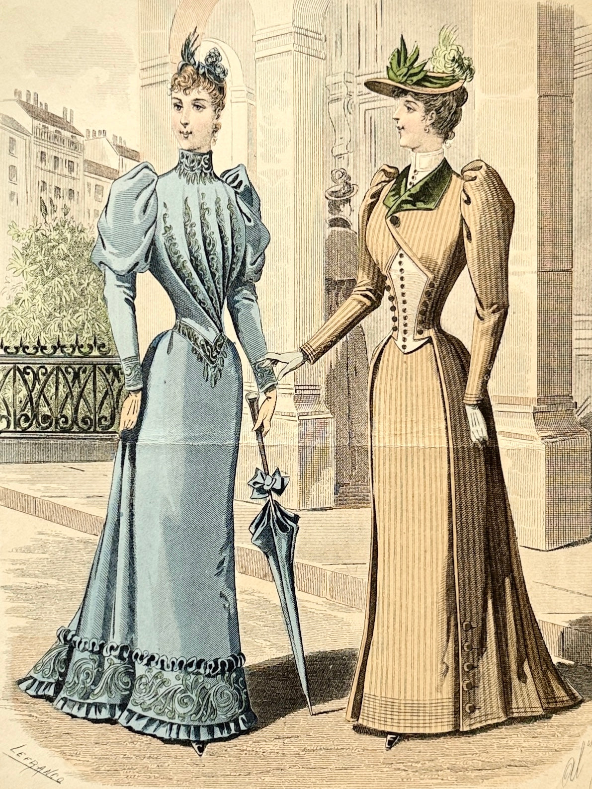 Grabado de moda - Le Salon de la Mode, ca. 1890
