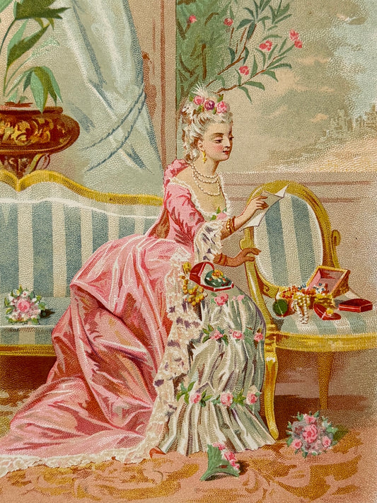 Cromolitografía Adelfa - La vida de las flores, 1878