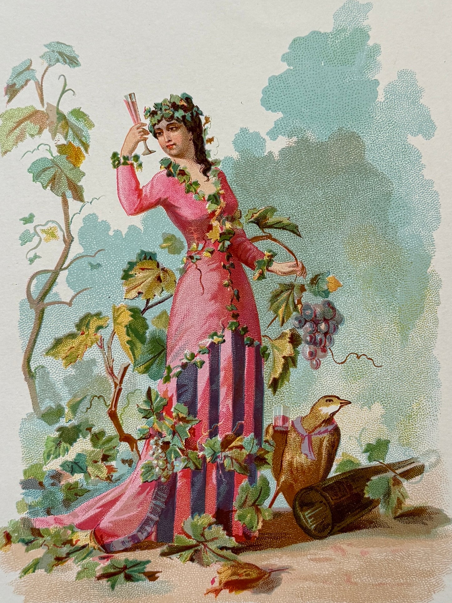 Cromolitografía La vid - La vida de las flores, 1878