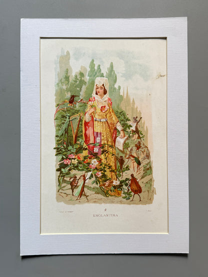 Cromolitografía Englantina - La vida de las flores, 1878