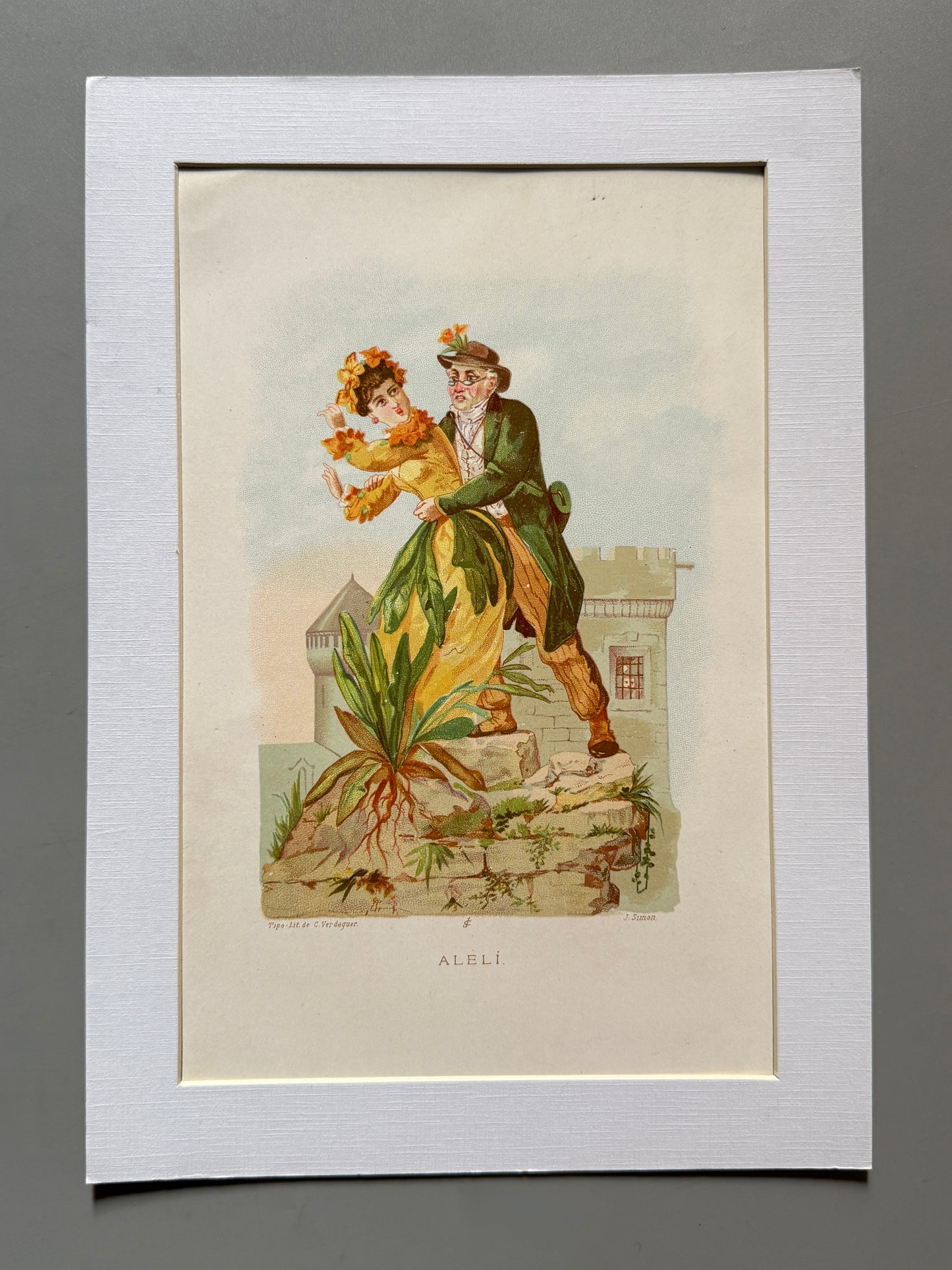 Cromolitografía Alelí - La vida de las flores, 1878