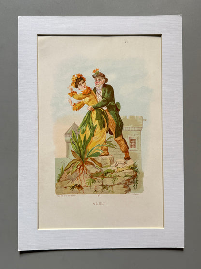 Cromolitografía Alelí - La vida de las flores, 1878