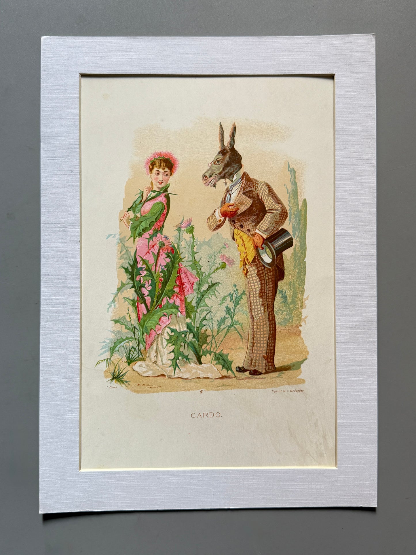 Cromolitografía Cardo - La vida de las flores, 1878
