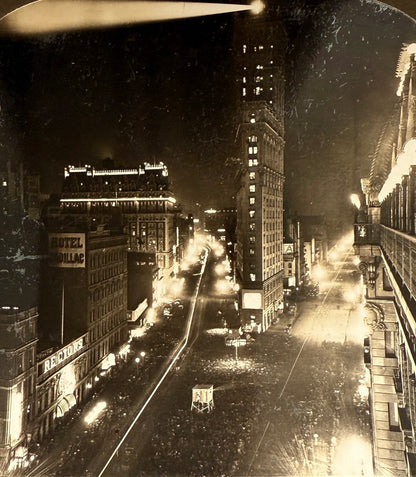 Fotografía estereoscópica Election night en Nueva York - H. C. White Co., ca. 1907
