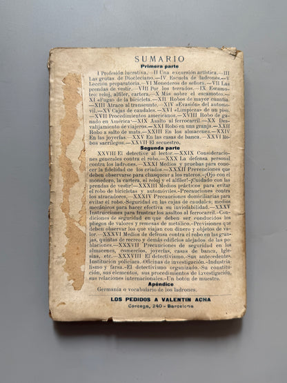 Manual del perfecto Ladrón y Arte de evitar el robo, Emilio Navarro - V. Acha Editor, ca. 1930